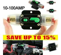 FUANA High Current Waterproof Circuit Breaker 10A-100A Resettable Fuse for 12V-48V DC Car Boat Auto Audio Systems with Manual Reset Button Electric Tester Sensor Receiver