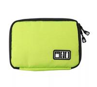 FUANA Large Capacity Nylon Electronic Accessories Organizer Bag with Multiple Compartments for Cables, USB Drives, Power Banks, and Travel Use, Bright Blue A