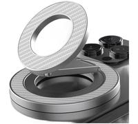 FUANA Magnetic Phone for RING Holder with 360° Rotation and Foldable Metal Stand, Compatible with Most Smartphones, Black