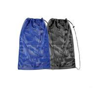 FUANA Mesh Storage Bag for Diving Gear Swimming Beach Equipment with Adjustable Strap Drawstring Closure 2 Pack