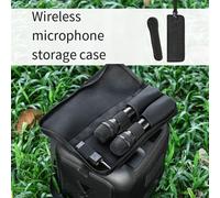 FUANA Microphone Storage Bag for JBL, Encore Essential, Partybox 110, Bose S1 Pro - Nylon Case, 26x10x4cm / 33x13x3cm, Black Earphone Cable