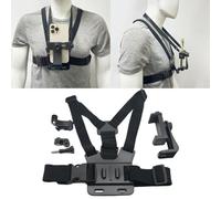 FUANA Mobile Phone Chest Mount Harness with Adjustable Strap for Sports Camera, forGoPro Hero 1-12, Black