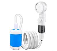 FUANA Multi Function Portable Shower System With Extended Hose Rechargeable Water Pump For Outdoor Use(Blue)