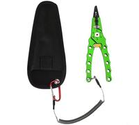 FUANA Multi-Functional Fishing Pliers Aluminium Alloy Handle High-Strength Steel Blade for Lure Tools Accessories(Green)