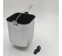 FUANA Non-Stick Bread Machine Bucket Replacement with Kneading Paddle for Aluminum Alloy Pan 14.5x14.5x19.5cm Black Kitchen Cookware