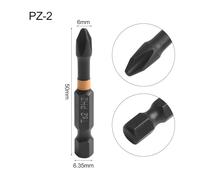 FUANA Phosphated Alloy Steel Screwdriver Bit with 6.35mm Hex Shank/for Flat Head Drill Bit Bench,Cordless & Handheld Drills,1pc