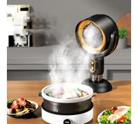 FUANA Portable Adjustable Desktop Exhaust Fan for Kitchen, 8W USB Powered Smoke Extractor with 2 Speed Settings, Black Gold Radiator Accessories