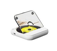 FUANA Portable CD Player with Compatibility, LCD Screen and 2000mAh Battery for Travel - Plays CD/CD-R/CD-RW/MP3, Repeat Function, Black Earphone Cable