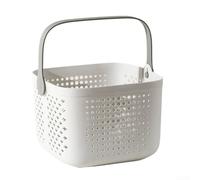 FUANA PP Plastic Storage Basket 22.5cm Leak-Proof(white)