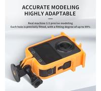 FUANA Protective Frame Case for OSMO 360, Expandable Drop-Resistant with Cold Shoe Mount for Accessories, Quick Release for Selfie Tripods, Precise Fit for Charging Access, Compact Design for Travel