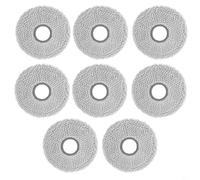FUANA Replacement Mop Cloths for Midea for v16 Pro for eureka J15 Max Ultra Robot Vacuum, 6 8 or 10 Pack Washable Microfiber Pads with Quick Snap Attachment for Hard Floors(8pcs)