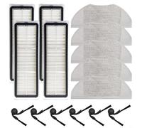 FUANA Replacement Side Brush HEPA Filter Mop Pads Kit for Xiaomi S40/OV81 Robot Vacuum, Complete Multi-Piece Set Easy Install Corner Edge Deep Cleaning for Hard Floors(B)