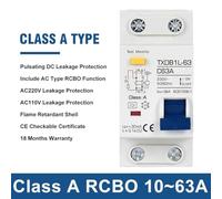 FUANA Residual Current Circuit Breaker for MCB RCCB RCD Type A/AC RCBO DPNL 30mA 4.5kA Trip Indicator Flame Retardant Housing 220V Electric Tester Sensor Receiver