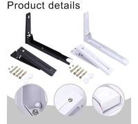 FUANA Retractable Foldable Oven Rack for Kitchen Wall Mounted Microwave Oven, 400mm Extension, Cold-Rolled Steel, for White/Black Door Lock