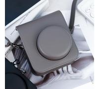 FUANA Retro PU Leather Camera Bag for Mini 41 with Adjustable Shoulder Strap, Photo Pocket and Magnetic Closure Earphone Cable