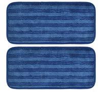 FUANA Reusable Microfiber Mop Pads For Swiffer Sweeper Mops, Washable Replacement Floor Cleaning Heads, Fits 12 Inch Hardwood Tile Vinyl Laminate(Blue)