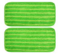 FUANA Reusable Microfiber Mop Pads For Swiffer Sweeper Mops, Washable Replacement Floor Cleaning Heads, Fits 12 Inch Hardwood Tile Vinyl Laminate(Green)