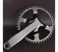 FUANA Road Bike Single Chainring 110BCD 4-Bolt 36T-44T Narrow Wide Tooth for Aluminum Alloy Compatibility with 9/10/11 Speed Bike Repair Kit