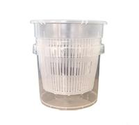 FUANA Self-Watering Phalaenopsis Orchid Pots Plastic Flower Pot Pots for Indoor with Drainage Maintains(Diameter 16cm inner basin + cover basin)
