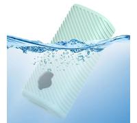 FUANA Silicone Case for Skullcandy Dime-Evo, Shock Resistant and Scratch Protection with Custom Fit, Lightweight Portable Design, Black Earphone Cable