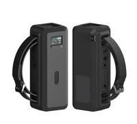 FUANA Silicone Case Protective Cover With Portable Grip For Anker 737 Power Bank Featuring A 14 Inch Nut Hole 161X55x63mm(Black)