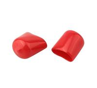 FUANA Silicone Pressure Relief Valve Protective Cover for Fox Front Fork, 2-Pack, Black/Red, 2.4 cm x 2 cm, Lightweight & Wear-Resistant Bike Repair Kit