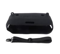 FUANA Silicone Speaker Case with Shoulder Strap for Bose SoundLink Max, Black Earphone Cable