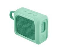 FUANA Silicone Speaker Protection Bracket for JBL GO3, Compact 10.5 x 9 x 6 cm Portable Case with Secure Fit and Outdoor Stand, Red/Black/Pink/Green Earphone Cable