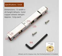 FUANA Sliding Door Roller for Window Fittings Components, Stainless Steel Hardware with Smooth Quiet Operation, 16x3x2 cm, Silver Door Lock