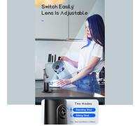 FUANA Smart 360° Auto Face Tracking Gimbal with Adjustable Angle, Anti-Shake for Smartphone Video Shooting, Tripod Mountable, 1200mAh Battery, for iPhone and Devices Earphone Cable