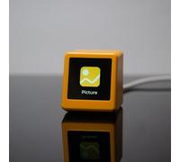 FUANA Smart Display Clock for Cryptocurrency, Stock and Weather Tracking with Gold Price Ticker, 10x6x5 cm, ABS+Metal, for Home Office Desk Use Earphone Cable