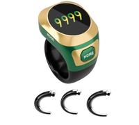 FUANA Smart Rechargeable Tasbih Counter for Zikr Rings, Waterproof with Type-C Charging, 40mAh Battery, 3 Sizes (18/20/22mm) Earphone Cable