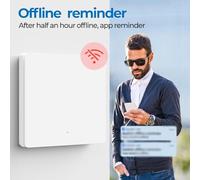 FUANA Smart Zigbee Wall Light Switch for Tuya Smart, No Neutral Wire Required, Works with Alexa and Google Home, Presence Detection, 8.6 x 8.6 x 3.6 cm, White Earphone Cable