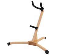 FUANA Solid Wood Saxophone Stand for Alto Tenor Sax, Adjustable Tripod Music Stand with Protective Layer, 39 x 13 x 10 cm