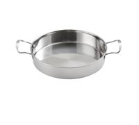 FUANA Stainless Steel Non-Stick Paella Pan with Dual Handles