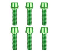 FUANA Stem Bolts M5 x 18mm Stainless Steel Front Fork Mounting Screws with Washers for Bike - 6 Pack, Red/Blue/Green/Gold/Purple/7-Color Bike Repair Kit