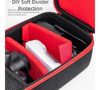 FUANA Storage Bag for Canon EOS Cameras, EVA Material, 27x18x13cm, Compact Case for Rebel T7 R50 R6 Mark II R100 R50 V T6 R8 R10, Black Earphone Cable