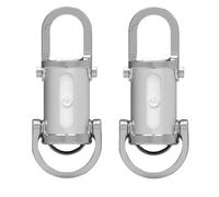 FUANA Super Bright Mini Torch Aluminum Alloy Rechargeable LED Keychain Flashlight 1200 Lumen 6 Modes for Hiking, Camping(Silver 2pcs)