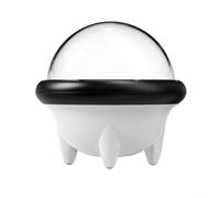 FUANA Switch Card Storage Box Rotating Game Card Case 360 Degree Display Case with 10 Card Slots for Switch 2 (Black + White)