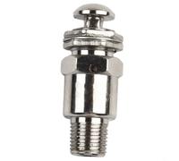 FUANA TAC-3P Pneumatic Push Button Switch Valve 2 Port 3 Position M5x0.8 Air Control Component Metal Silver Tone