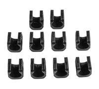 FUANA U-Shaped Flashlight Clip Holder Mount for Bicycle for Torch, 10-Pack Plastic Clamp with 1/4"" Thread, Fits 20-26 mm Flashlights