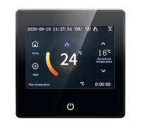 FUANA Underfloor Heating Thermostat WiFi Smart Temperature Controller for Tuya for Alexa Voice Control, LED Display ABS Housing Remote App Management(electric heating Black)