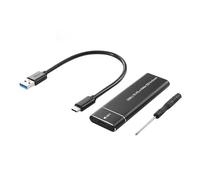 FUANA USB-C M.2 NVme SSD Enclosure for External Storage, 10Gbps Portable HDD Case for PCIe SSDs up to 2280, for Win and Mac Earphone Cable