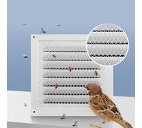 FUANA Ventilation Grille 20 x 20 cm for HVAC Systems, Stainless Steel Air Vent Cover with Insect Screen for Ceiling or Wall, Anthracite Radiator Accessories