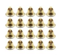 FUANA Vintage Gold Open Bells 20 Pack, Large Metal Craft Bells with Top Hole for DIY Projects, Wedding Favors, Christmas Tree and Garden Wind Chimes(38mm)