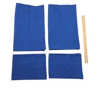 FUANA Washable Canvas Director Chair for Seat Covers Kit, Blue White Striped for Replacement Cushion for Round Rod Chairs, 2 Sets with Wand Accessories