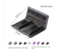 FUANA Waterproof Battery Storage Bag for LP-E6 LP-E8 NP-FW50 EN-EL14 EN-EL15, 13.5x9.5cm 21x10cm Portable Protective Case with Padded Interior for Cameras and Gear Earphone Cable