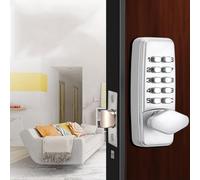 FUANA Waterproof Mechanical Digital Door Lock Keypad for Keyless Entry, Zinc Alloy & Stainless Steel, 3-4 Digit Password, for Villas Offices Hotels Apartments Door Lock