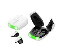 FUANA Wireless Earbuds with BT 5.3 and LED Battery Display, IPX4 Waterproof, USB-C Charging, for X16PR0, Compact Design, Black Earphone Cable