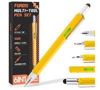FUAOIS Multitool Pen, Multifunction Writing Instrument, Multitool, Pen, Gifts for Men, Dad, Him, Stocking Stuffers